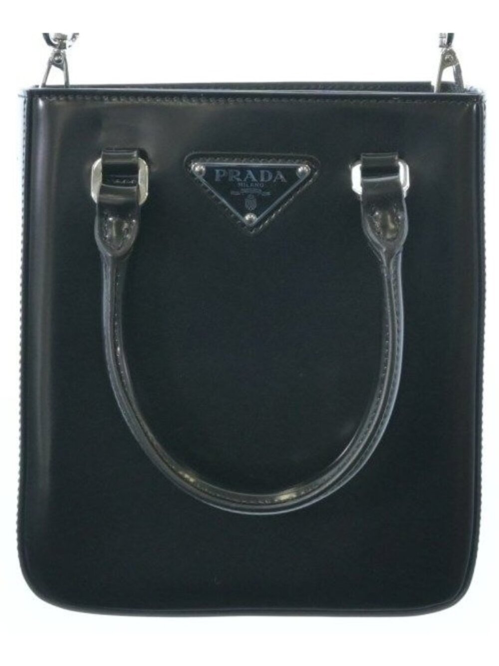 Prada Brushed Leather Small Shoulder Bag